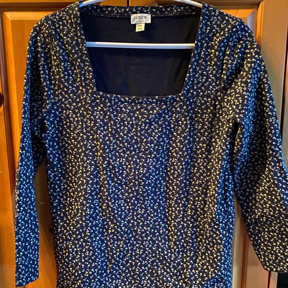 I crew quarter sleeve floral shirt